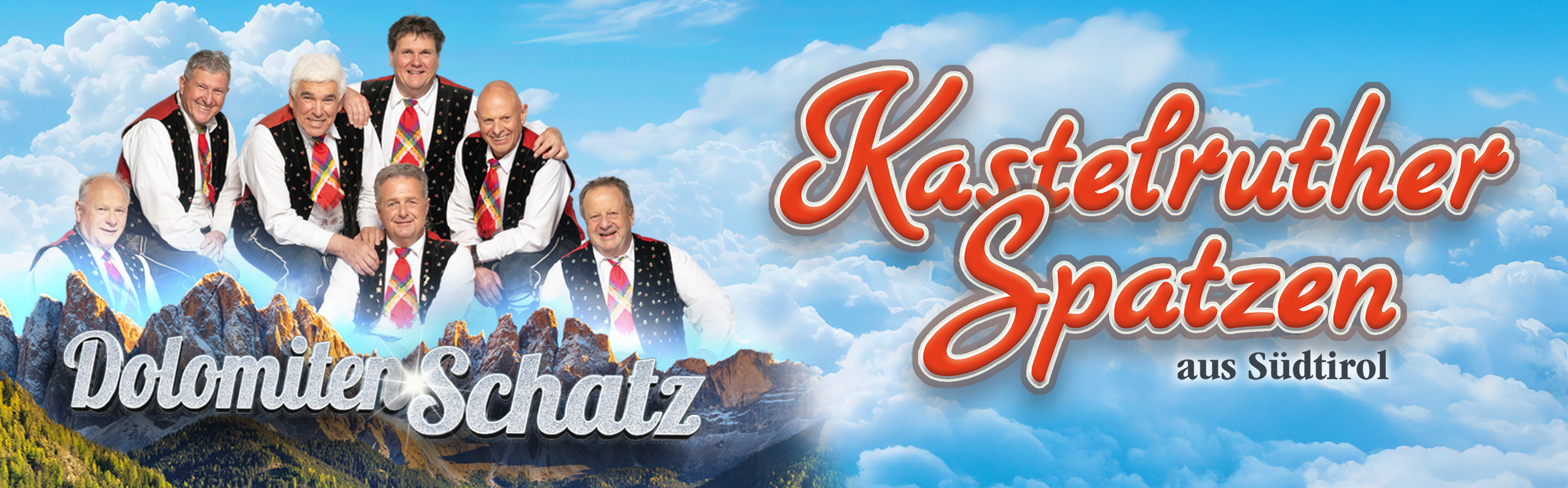 Fünf Männer umgeben von einem Landschaft